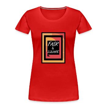 GOOSE ET GANDER - T-shirt bio Premium Femme - rouge - Devant - Mia (176cm)