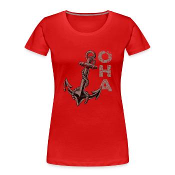 Oha Anker North German Panic Attack - Women's Premium Organic T-Shirt - red - Front - Mia (176cm)