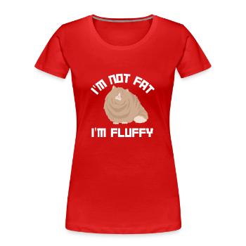 Fat Cat Obesity - Women's Premium Organic T-Shirt - red - Front - Mia (176cm)