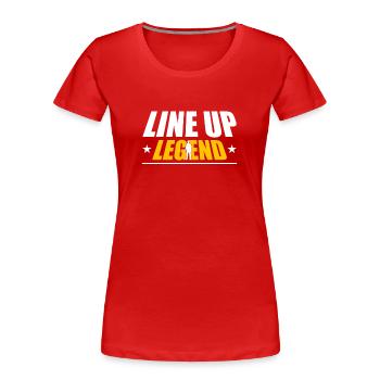 Installation de revêtements de sol Installateurs de revêtements de sol Entrepreneurs - T-shirt bio Premium Femme - rouge - Devant - Mia (176cm)