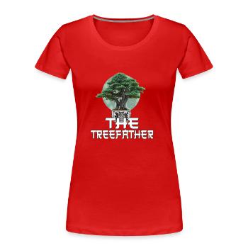 Bonsaï Japon Silhouette Jardinier Jardinier Amoureux du Jardinage - T-shirt bio Premium Femme - rouge - Devant - Mia (176cm)