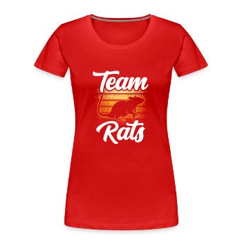 Team Ratten Süß Ratte Liebhaber Tier - Frauen Premium Bio T-Shirt - Rot - Vorne - Mia (176cm)