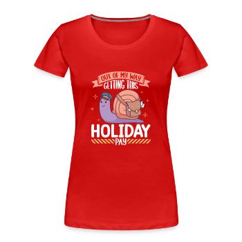 Commis des postes Postlady Postman Post Office - T-shirt bio Premium Femme - rouge - Devant - Mia (176cm)