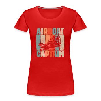 Airboat Captain Propeller Swamp Air Boat Hydroplan - Frauen Premium Bio T-Shirt - Rot - Vorne - Mia (176cm)
