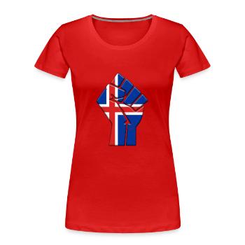 Isländische Flagge Isländischer Landstolz Einheimische - Frauen Premium Bio T-Shirt - Rot - Vorne - Mia (176cm)