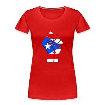 Puerto Rico Flagge RIcan Boricua Country Pride - Frauen Premium Bio T-Shirt - Rot - Vorne - Mia (176cm)