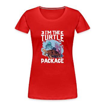Boxer Boxing Turtle Turtles Sea Ocean Reptile - Frauen Premium Bio T-Shirt - Rot - Vorne - Mia (176cm)