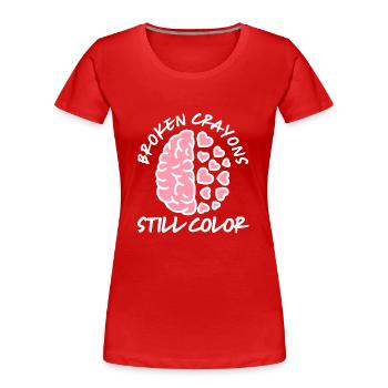 Das Bewusstsein Für Psychische Gesundheit - Frauen Premium Bio T-Shirt - Rot - Vorne - Mia (176cm)