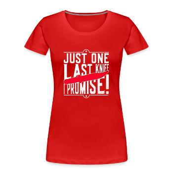 Messersammler Und Messersammler - T-shirt bio Premium Femme - rouge - Devant - Mia (176cm)