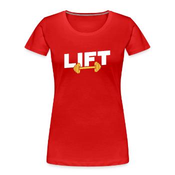 Lift Workout Gewichtheben Gym Gewichtheber - Frauen Premium Bio T-Shirt - Rot - Vorne - Mia (176cm)