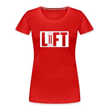 Lift Workout Gewichtheber Gewichtheben Gym - Frauen Premium Bio T-Shirt - Rot - Vorne - Mia (176cm)