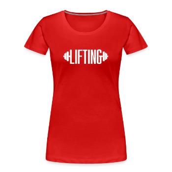 Lifting Gym Haltérophilie Entraînement d’haltérophilie - T-shirt bio Premium Femme - rouge - Devant - Mia (176cm)