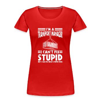 Retro Fährschiff Bekleidung Containerschiff - Frauen Premium Bio T-Shirt - Rot - Vorne - Mia (176cm)