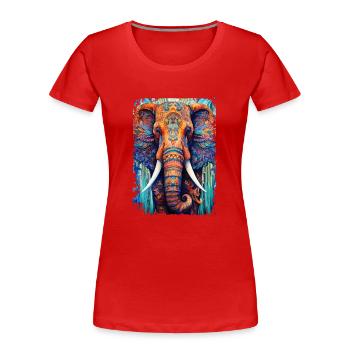 Mammut - Frauen Premium Bio T-Shirt - Rot - Vorne - Mia (176cm)