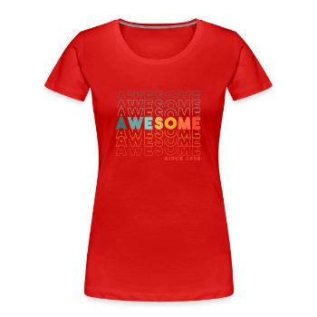 Awesome Since 1958 Man Woman Birthday Retro - Women's Premium Organic T-Shirt - red - Front - Mia (176cm)