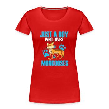 Mangouste mangouste - T-shirt bio Premium Femme - rouge - Devant - Mia (176cm)
