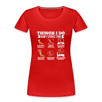 Mangouste mangouste - T-shirt bio Premium Femme - rouge - Devant - Mia (176cm)