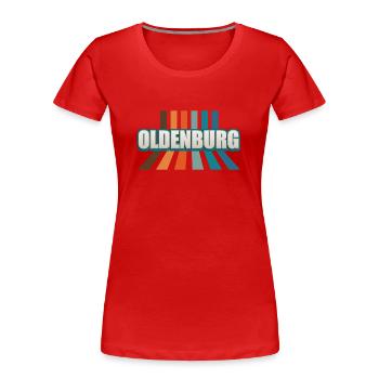 Oldenburgerin Oldenburger Oldenburg - Women's Premium Organic T-Shirt - red - Front - Mia (176cm)
