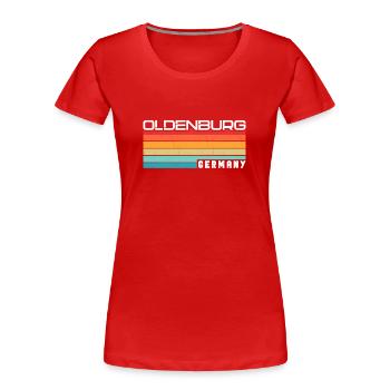 Oldenburgerin Oldenburger Oldenburg - Women's Premium Organic T-Shirt - red - Front - Mia (176cm)