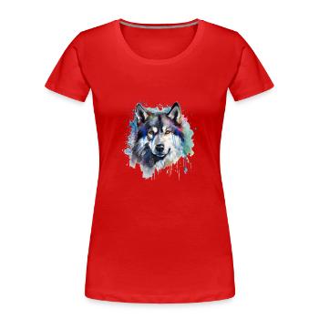 Alaskan Malamute - Frauen Premium Bio T-Shirt - Rot - Vorne - Mia (176cm)