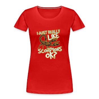 Scorpion - T-shirt bio Premium Femme - rouge - Devant - Mia (176cm)