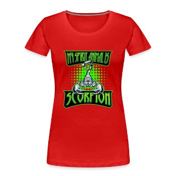 Scorpion - T-shirt bio Premium Femme - rouge - Devant - Mia (176cm)