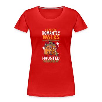 Recherche paranormale Halloween Ghost Hunter - T-shirt bio Premium Femme - rouge - Devant - Mia (176cm)
