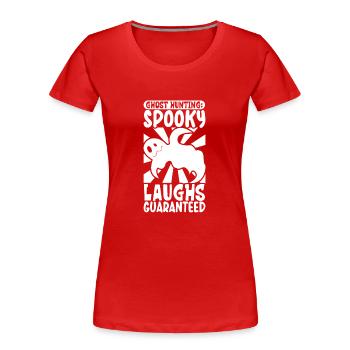 Recherche paranormale Halloween Ghost Hunter - T-shirt bio Premium Femme - rouge - Devant - Mia (176cm)