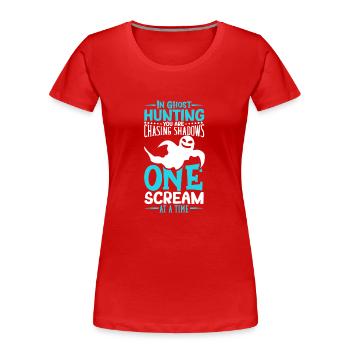Recherche paranormale Halloween Ghost Hunter - T-shirt bio Premium Femme - rouge - Devant - Mia (176cm)