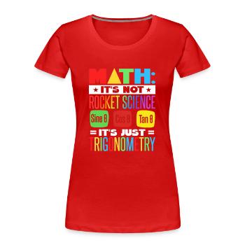 Mathelehrer - Frauen Premium Bio T-Shirt - Rot - Vorne - Mia (176cm)