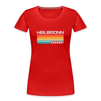 Heilbronnerin Heilbronner Heilbronn - T-shirt bio Premium Femme - rouge - Devant - Mia (176cm)