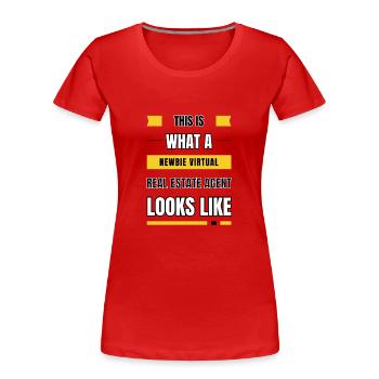 Virtueller Immobilienmakler für Neulinge - Frauen Premium Bio T-Shirt - Rot - Vorne - Mia (176cm)