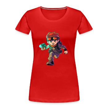 Cool Laser Tag Pro Illustration & Action Graphique - T-shirt bio Premium Femme - rouge - Devant - Mia (176cm)