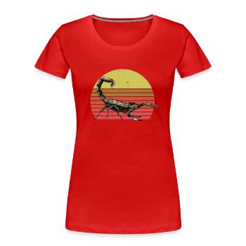 Scorpion - T-shirt bio Premium Femme - rouge - Devant - Mia (176cm)