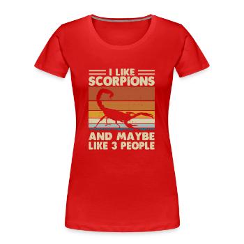 Scorpion - T-shirt bio Premium Femme - rouge - Devant - Mia (176cm)