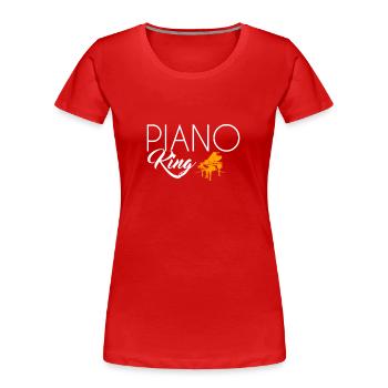 Piano King - Frauen Premium Bio T-Shirt - Rot - Vorne - Mia (176cm)