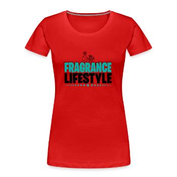 Parfüm Fragrance Perfüm Perfume Parfum Duft - Frauen Premium Bio T-Shirt - Rot - Vorne - Mia (176cm)
