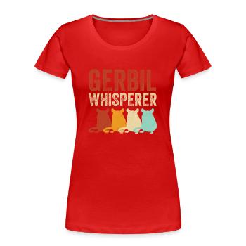 Gerbille - T-shirt bio Premium Femme - rouge - Devant - Mia (176cm)