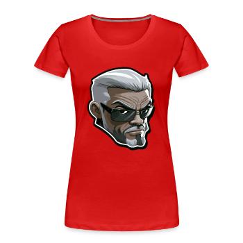 Cool mec - T-shirt bio Premium Femme - rouge - Devant - Mia (176cm)