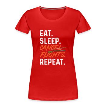 Trapschießen Skeet Tontaubenschießen - Frauen Premium Bio T-Shirt - Rot - Vorne - Mia (176cm)