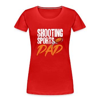 Trapschießen Skeet Tontaubenschießen - Frauen Premium Bio T-Shirt - Rot - Vorne - Mia (176cm)