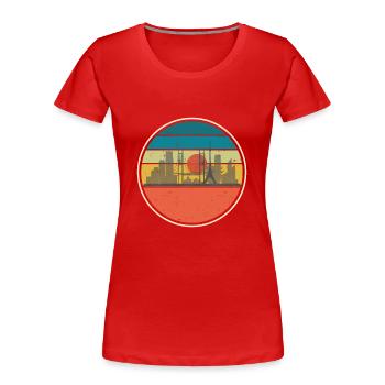Vue vintage et rétro de Tokyo - T-shirt bio Premium Femme - rouge - Devant - Mia (176cm)