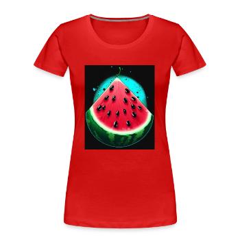 WATERMELON - Women's Premium Organic T-Shirt - red - Front - Mia (176cm)
