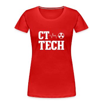 Technicien en tomodensitométrie aux rayons X - T-shirt bio Premium Femme - rouge - Devant - Mia (176cm)