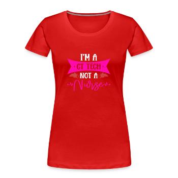 Technicien en tomodensitométrie aux rayons X - T-shirt bio Premium Femme - rouge - Devant - Mia (176cm)