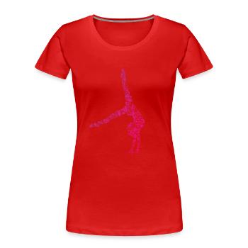 Gymnastique rythmique - T-shirt bio Premium Femme - rouge - Devant - Mia (176cm)