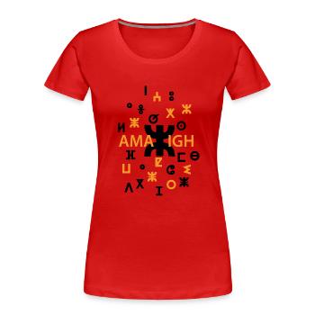 AMAZIGH SYMBOL BERBER Z IMAZIGHEN KABYL JEWEL - Women's Premium Organic T-Shirt - red - Front - Mia (176cm)