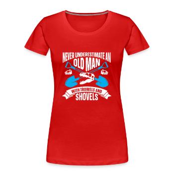 Archaeologist Gift Archaeology - Women's Premium Organic T-Shirt - red - Front - Mia (176cm)