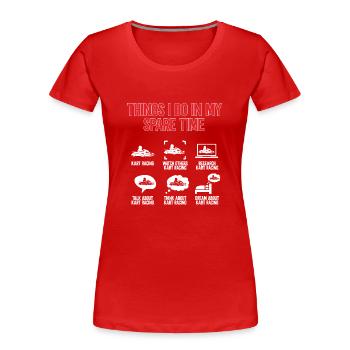Go Kart Rennen Kartsport Karting - Frauen Premium Bio T-Shirt - Rot - Vorne - Mia (176cm)