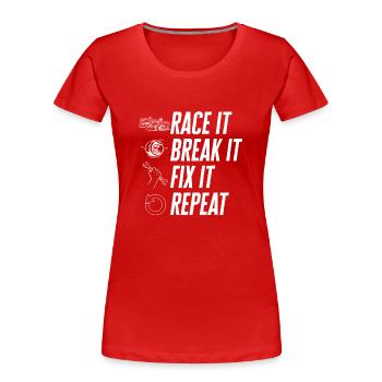 Go Kart Rennen Kartsport Karting - Frauen Premium Bio T-Shirt - Rot - Vorne - Mia (176cm)